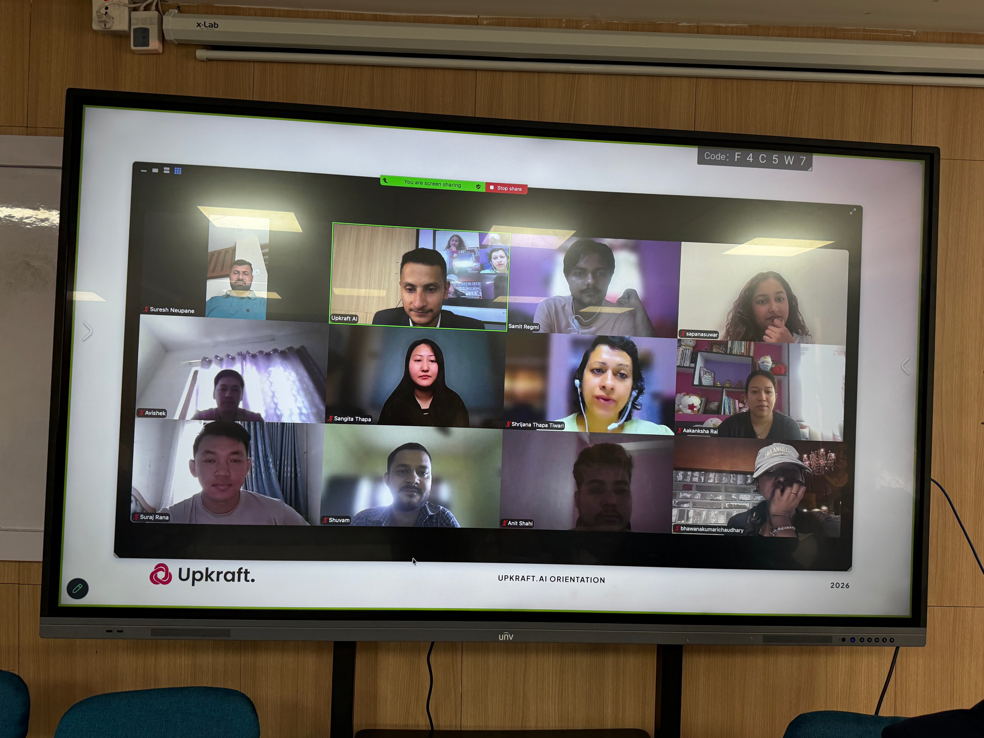 Virtual class session